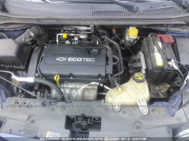 1G1JA6SH3C4208886 - 2012 CHEVROLET SONIC LS 蓝色 照片 10