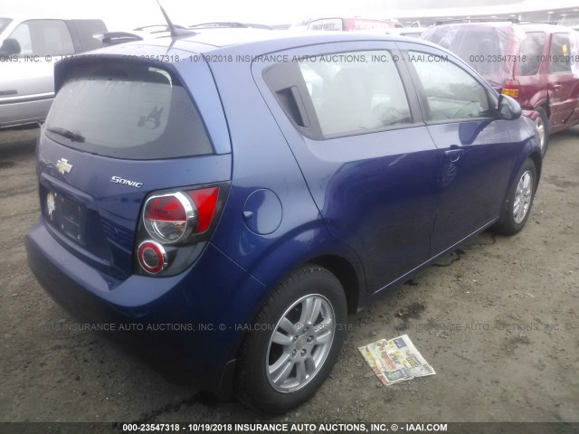 1G1JA6SH3C4208886 - 2012 CHEVROLET SONIC LS 蓝色 照片 4