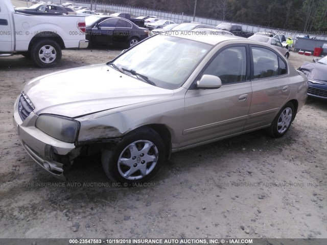 KMHDN46D95U127037 - 2005 HYUNDAI ELANTRA GLS/GT Champagne photo 2