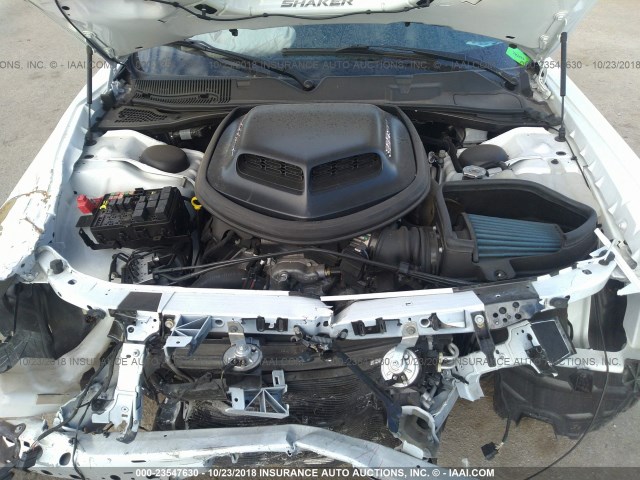 2C3CDZFJ8GH297048 - 2016 DODGE CHALLENGER R/T SCAT PACK WHITE photo 10