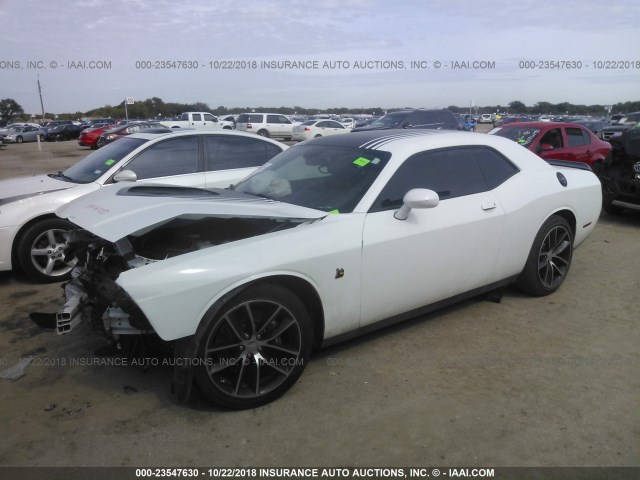2C3CDZFJ8GH297048 - 2016 DODGE CHALLENGER R/T SCAT PACK WHITE photo 2