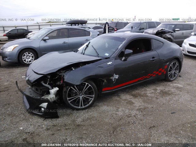 JF1ZNAA10D1704761 - 2013 TOYOTA SCION FR-S GRAY photo 2