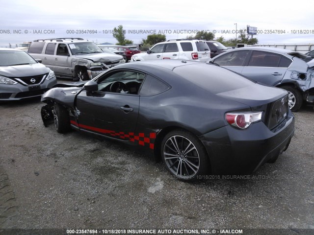 JF1ZNAA10D1704761 - 2013 TOYOTA SCION FR-S GRAY photo 3