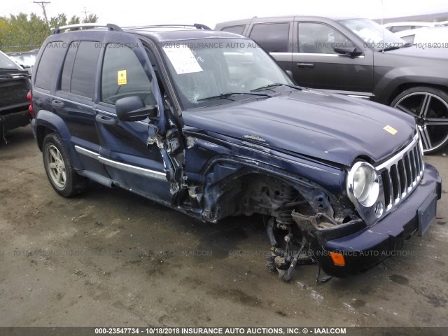 1J4GL58K86W217871 - 2006 JEEP LIBERTY LIMITED BLUE photo 1