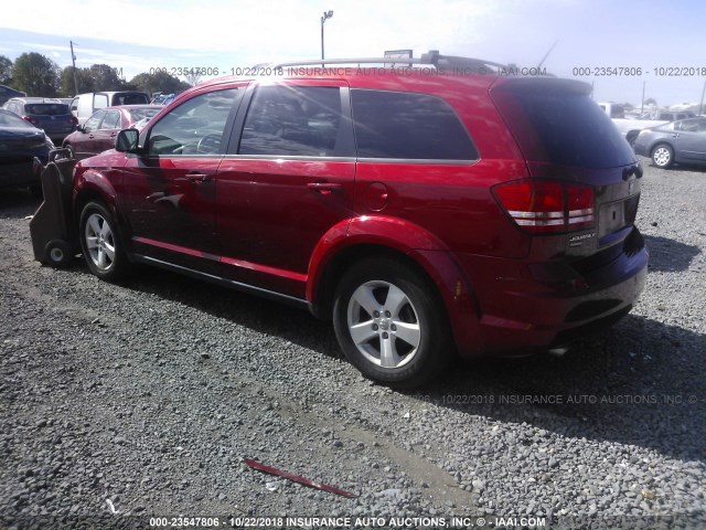 3D4GG57V59T244383 - 2009 DODGE JOURNEY SXT RED photo 3