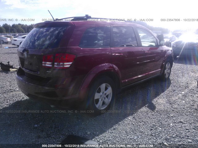 3D4GG57V59T244383 - 2009 DODGE JOURNEY SXT RED photo 4