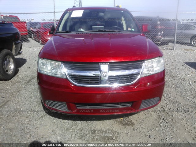 3D4GG57V59T244383 - 2009 DODGE JOURNEY SXT RED photo 6