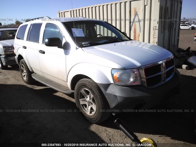 1D8HB38P37F565352 - 2007 DODGE DURANGO SXT WHITE photo 1