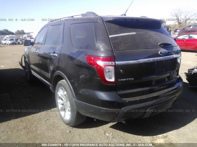 1FMHK8F82BGA65141 - 2011 FORD EXPLORER LIMITED BLACK photo 3