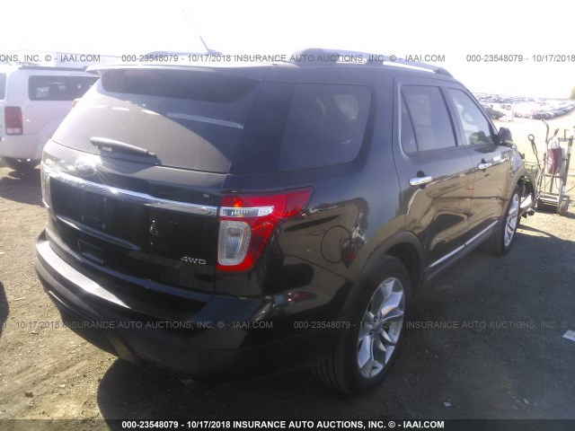 1FMHK8F82BGA65141 - 2011 FORD EXPLORER LIMITED BLACK photo 4