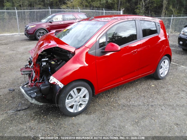 KL8CD6S94EC548159 - 2014 CHEVROLET SPARK 1LT RED photo 2