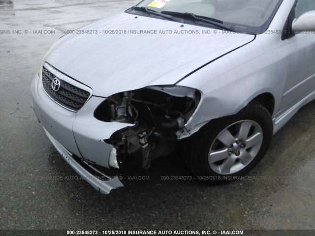 1NXBR32E25Z515313 - 2005 TOYOTA COROLLA CE/LE/S GRAY photo 6