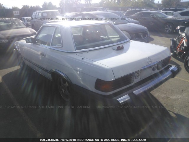 WDBBA48D0GA041641 - 1986 MERCEDES-BENZ 560 SL WHITE photo 3