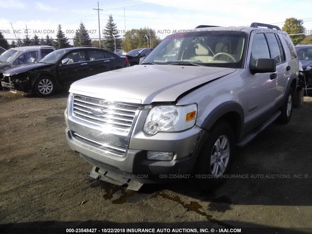 1FMEU73E86UB70534 - 2006 FORD EXPLORER XLT SILVER photo 2