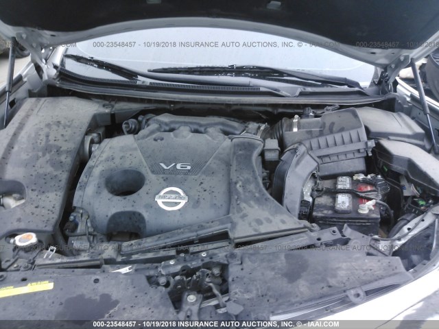 1N4AA5AP0EC499467 - 2014 NISSAN MAXIMA S/SV SILVER photo 10