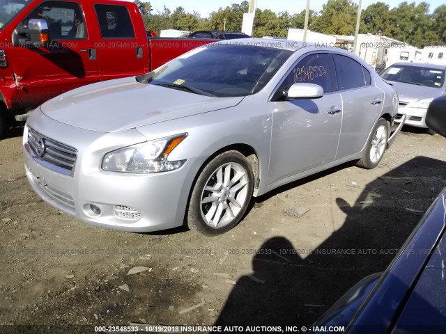 1N4AA5AP6EC467784 - 2014 NISSAN MAXIMA S/SV SILVER photo 2