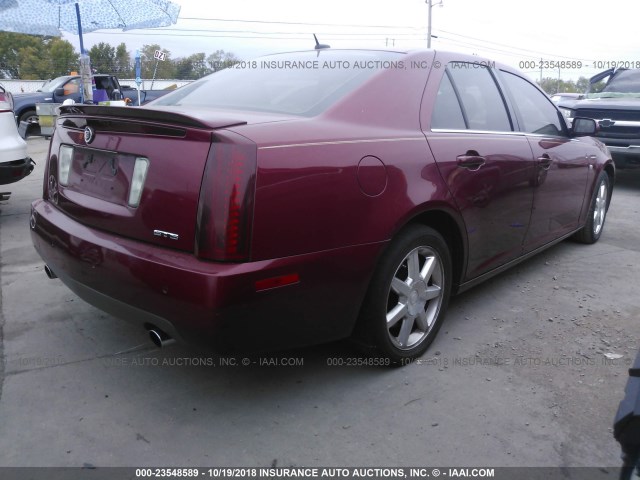 1G6DW677550159855 - 2005 CADILLAC STS RED photo 4