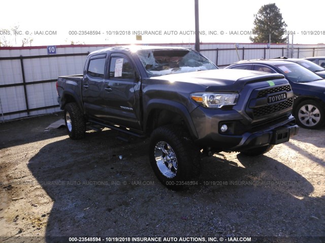 5TFCZ5AN3HX095795 - 2017 TOYOTA TACOMA DBL CAB/SR/TRDSPT/OR/PRO GRAY photo 1