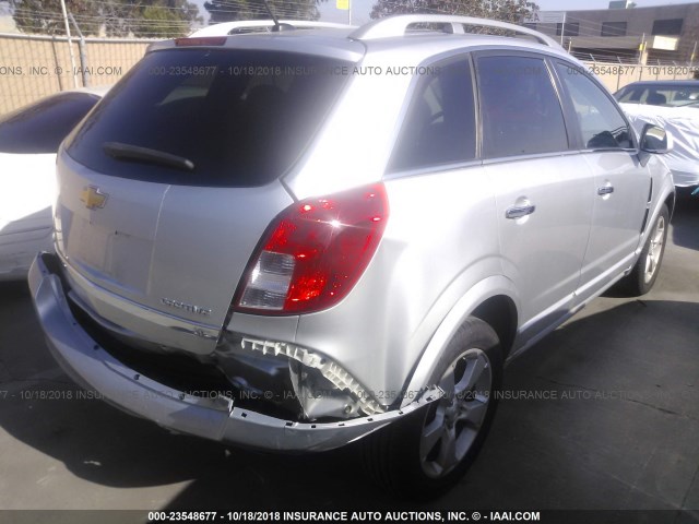 3GNAL4EK5ES650432 - 2014 CHEVROLET CAPTIVA LTZ SILVER photo 4