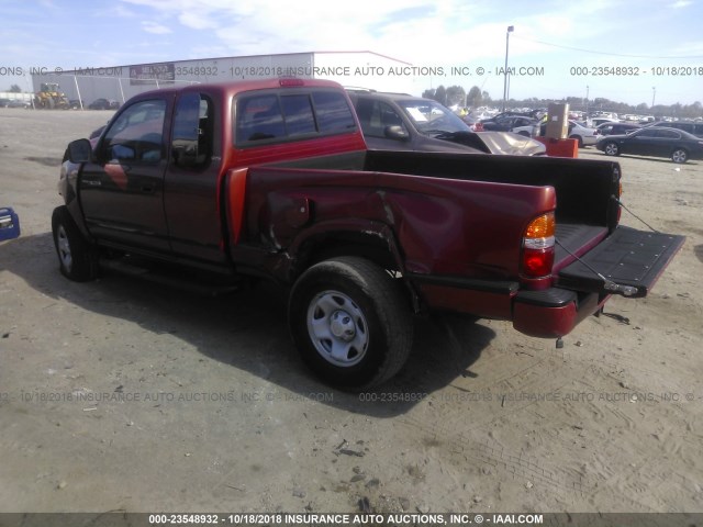 5TESN92N73Z261816 - 2003 TOYOTA TACOMA XTRACAB PRERUNNER RED photo 3