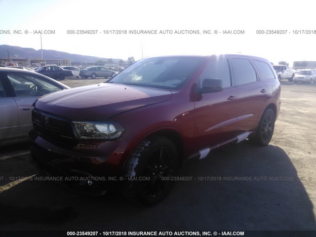 1C4RDHAG5FC937391 - 2015 DODGE DURANGO SXT RED photo 2