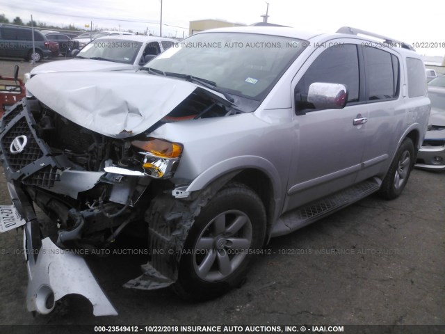 5N1BA0ND1CN621719 - 2012 NISSAN ARMADA SV/SL/PLATINUM SILVER photo 2