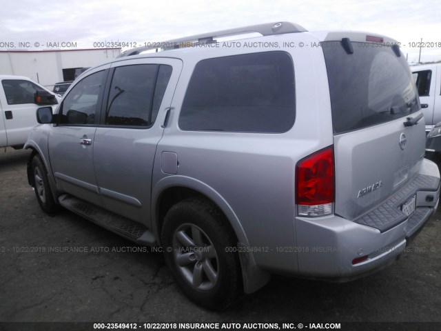 5N1BA0ND1CN621719 - 2012 NISSAN ARMADA SV/SL/PLATINUM SILVER photo 3