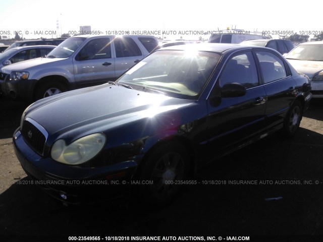 KMHWF25H93A733175 - 2003 HYUNDAI SONATA GL BLUE photo 2