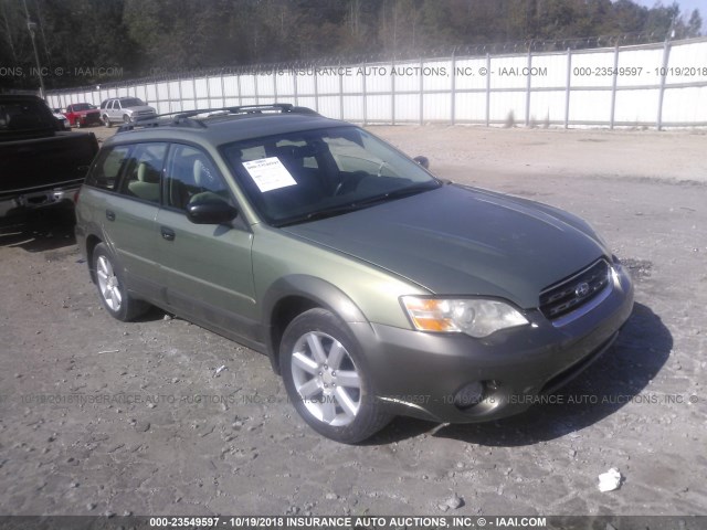 4S4BP61C577327071 - 2007 SUBARU LEGACY OUTBACK 2.5I GREEN photo 1