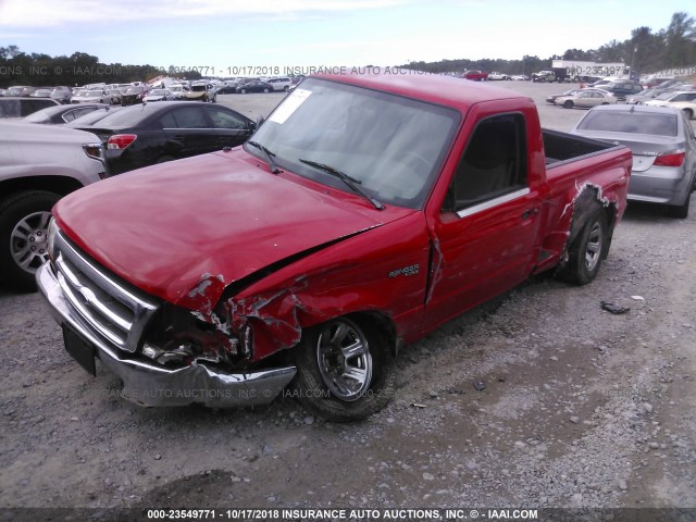 1FTYR10V4YPA44984 - 2000 FORD RANGER RED photo 2