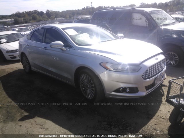 3FA6P0K9XDR214894 - 2013 FORD FUSION TITANIUM GRAY photo 1