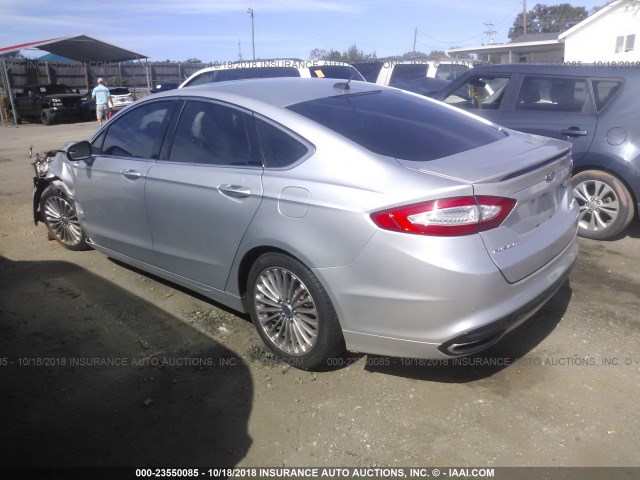 3FA6P0K9XDR214894 - 2013 FORD FUSION TITANIUM GRAY photo 3