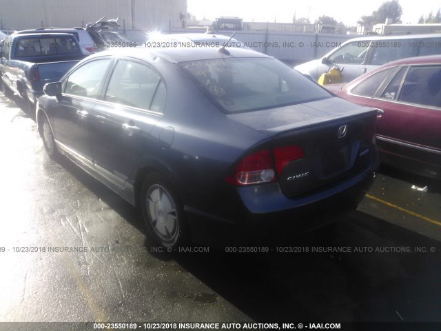 JHMFA36257S028052 - 2007 HONDA CIVIC HYBRID GRAY photo 3