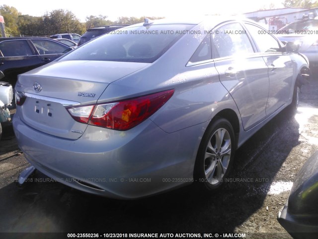 5NPEC4AC0DH603827 - 2013 HYUNDAI SONATA SE/LIMITED SILVER photo 4