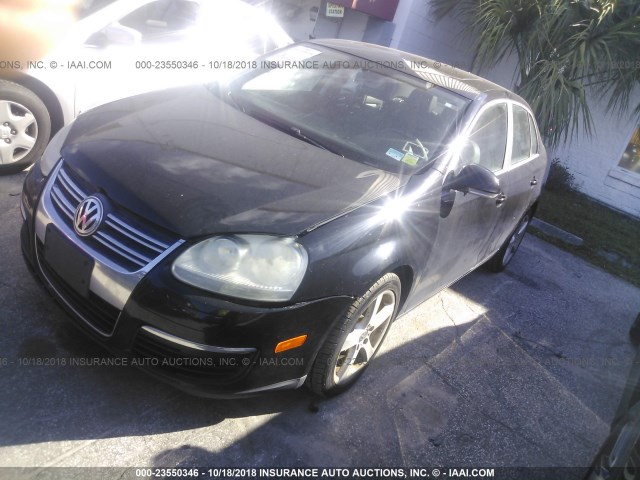 3VWRM71K38M008300 - 2008 VOLKSWAGEN JETTA SE/SEL BLACK photo 2