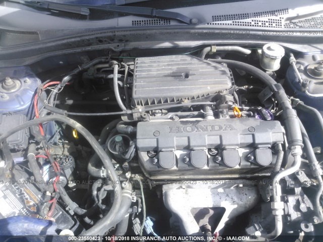 1HGES16375L020552 - 2005 HONDA CIVIC DX VP BLUE photo 10