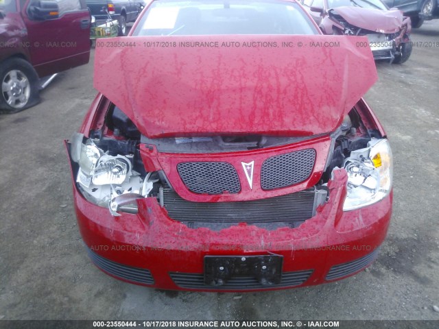 1G2AL15FX77294804 - 2007 PONTIAC G5 RED photo 6