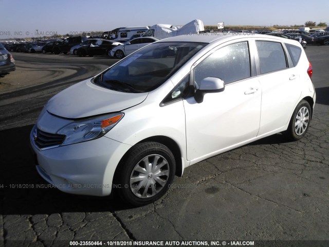 3N1CE2CP7EL436747 - 2014 NISSAN VERSA NOTE S/S PLUS/SV/SL WHITE photo 2