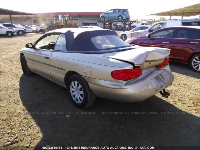 3C3EL45H4XT551228 - 1999 CHRYSLER SEBRING JX GOLD photo 3