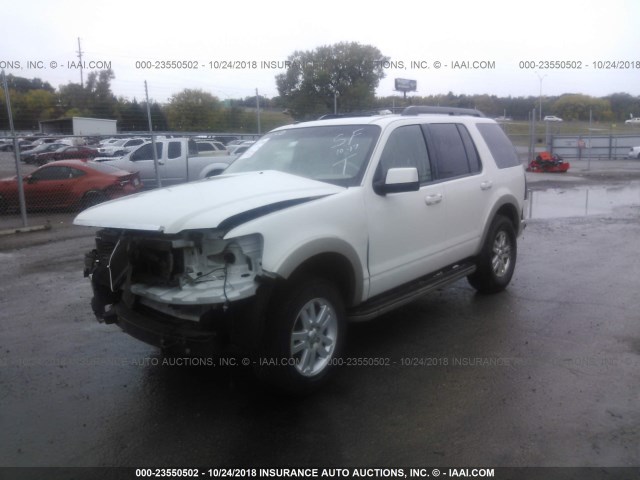 1FMEU64E59UA11323 - 2009 FORD EXPLORER EDDIE BAUER WHITE photo 2