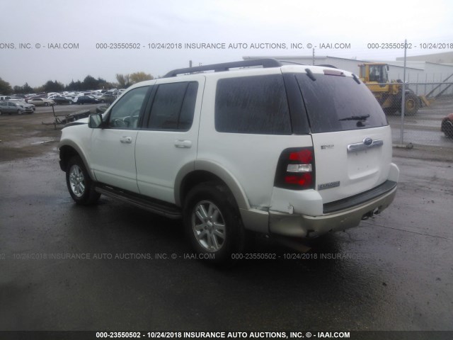 1FMEU64E59UA11323 - 2009 FORD EXPLORER EDDIE BAUER WHITE photo 3