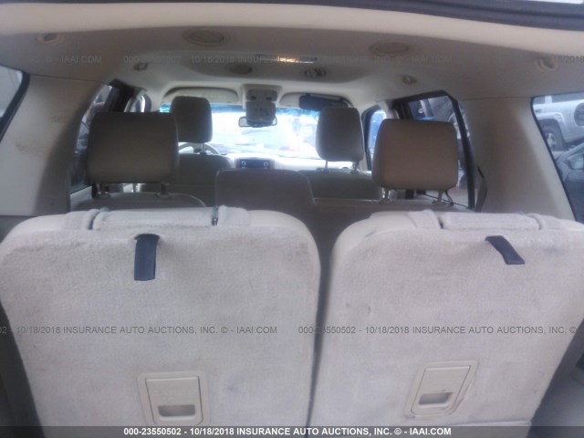 1FMEU64E59UA11323 - 2009 FORD EXPLORER EDDIE BAUER WHITE photo 8