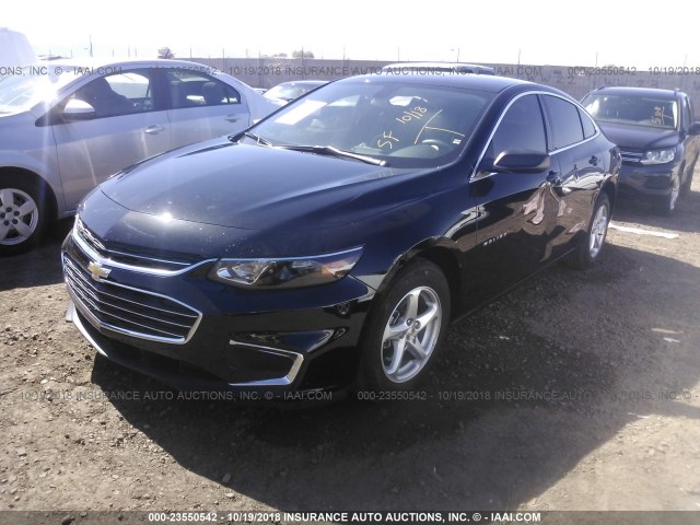 1G1ZB5ST0JF263814 - 2018 CHEVROLET MALIBU LS შავი ფოტო 2