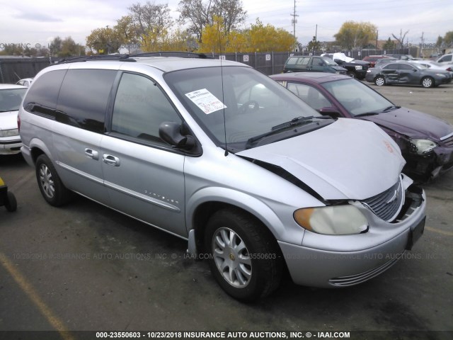 2C4GP74L91R381863 - 2001 CHRYSLER TOWN & COUNTRY EX SILVER photo 1