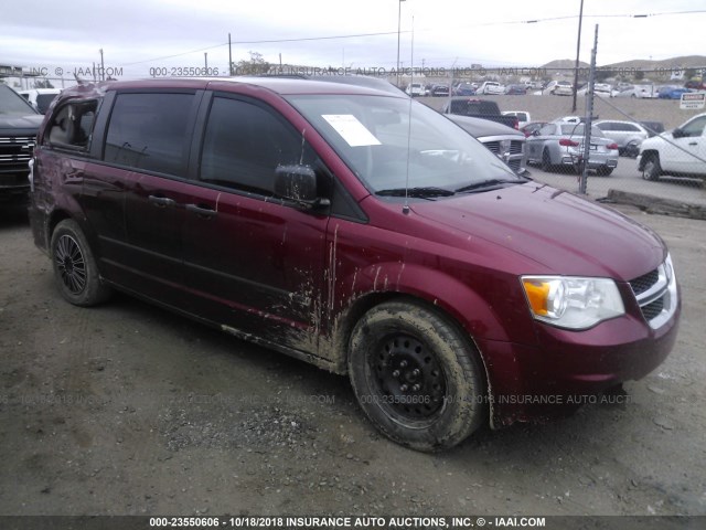 2C4RDGBGXFR616270 - 2015 DODGE GRAND CARAVAN SE RED photo 1