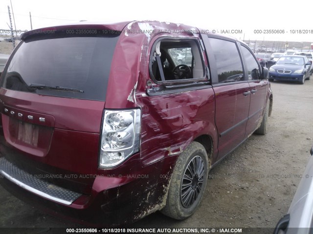 2C4RDGBGXFR616270 - 2015 DODGE GRAND CARAVAN SE RED photo 6