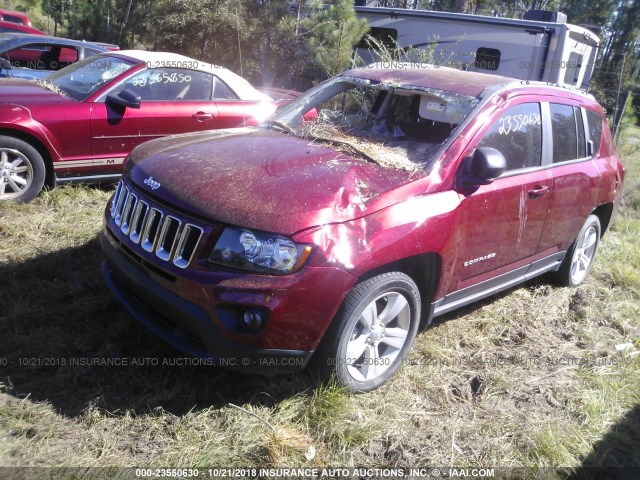 1C4NJCBA7HD148810 - 2017 JEEP COMPASS SPORT RED photo 2