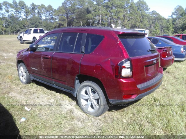 1C4NJCBA7HD148810 - 2017 JEEP COMPASS SPORT RED photo 3