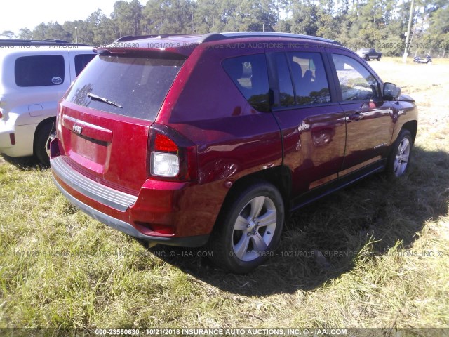 1C4NJCBA7HD148810 - 2017 JEEP COMPASS SPORT RED photo 4