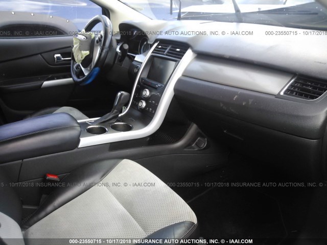 2FMDK3JC5DBA72883 - 2013 FORD EDGE SEL BLUE photo 5